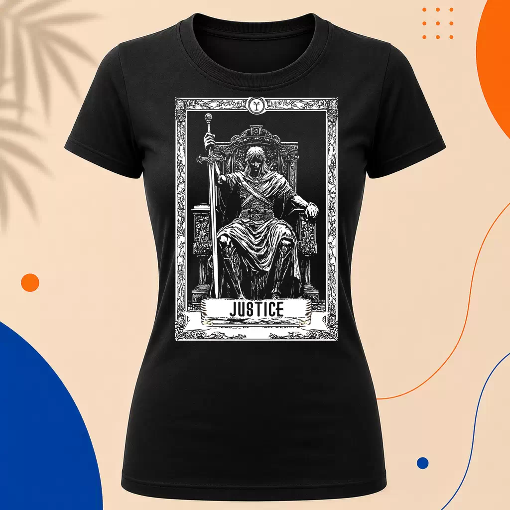 Dámské tričko - Justice - Spravedlnost - Tarot - Velká Arkána